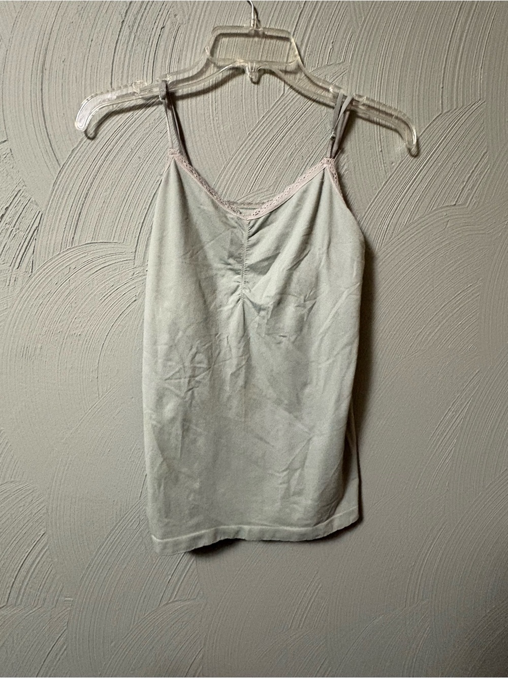 Victoria's Secret Light Gray green Lace-Trim Camisole